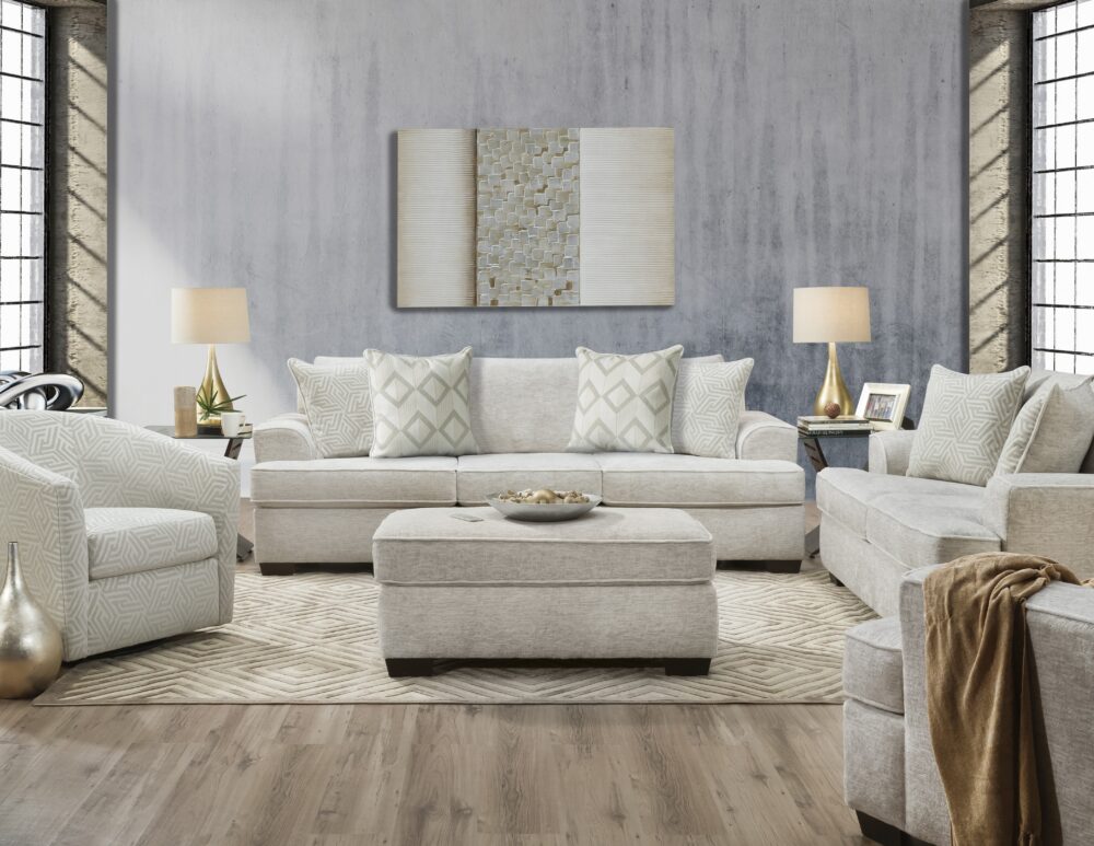 Ritzy Cream Loveseat - Image 2