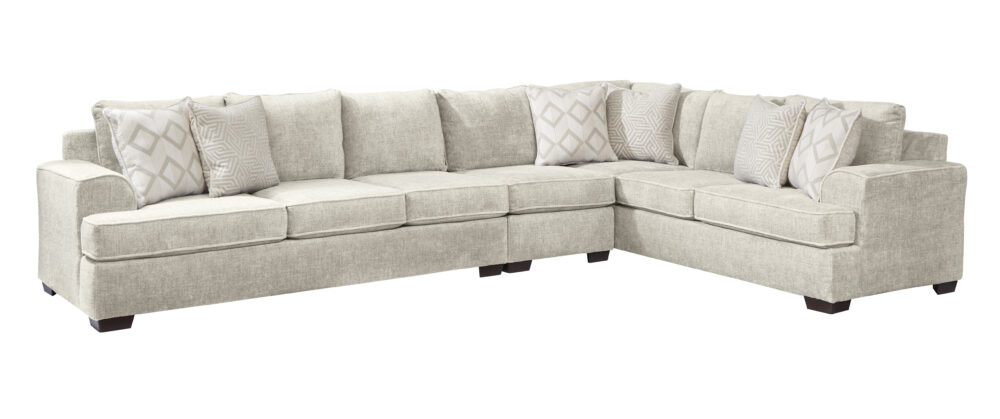 Ritzy Cream 3 PC Sectional (w Armless)