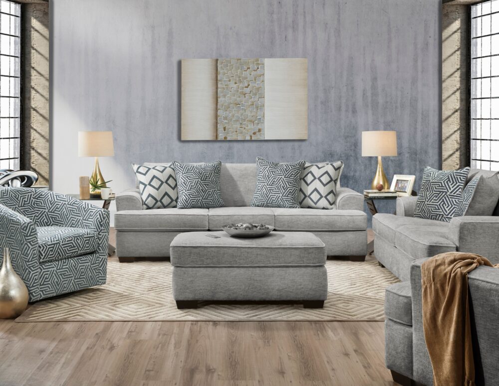 Ritzy Gray Loveseat - Image 2