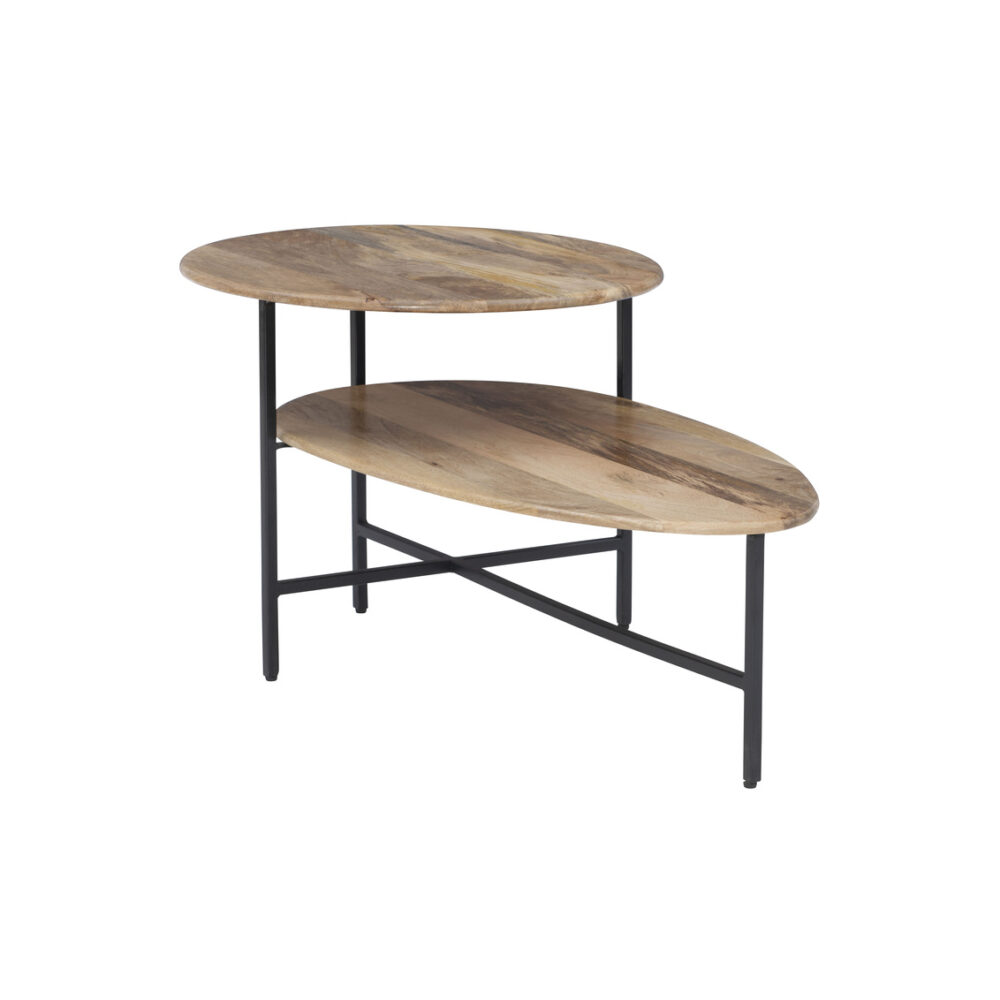 Cleo Nat Black Two Tiered Coffee Table