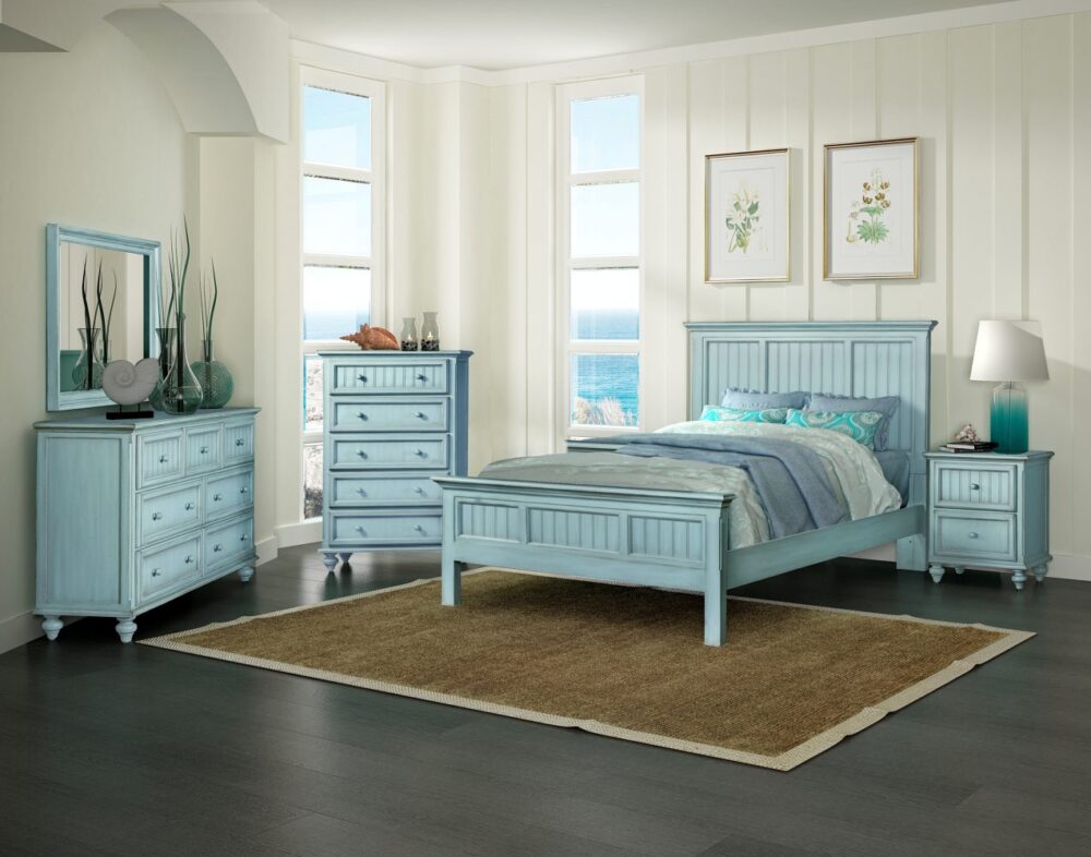 Monaco Bed - Bleu Finish Queen - Image 2