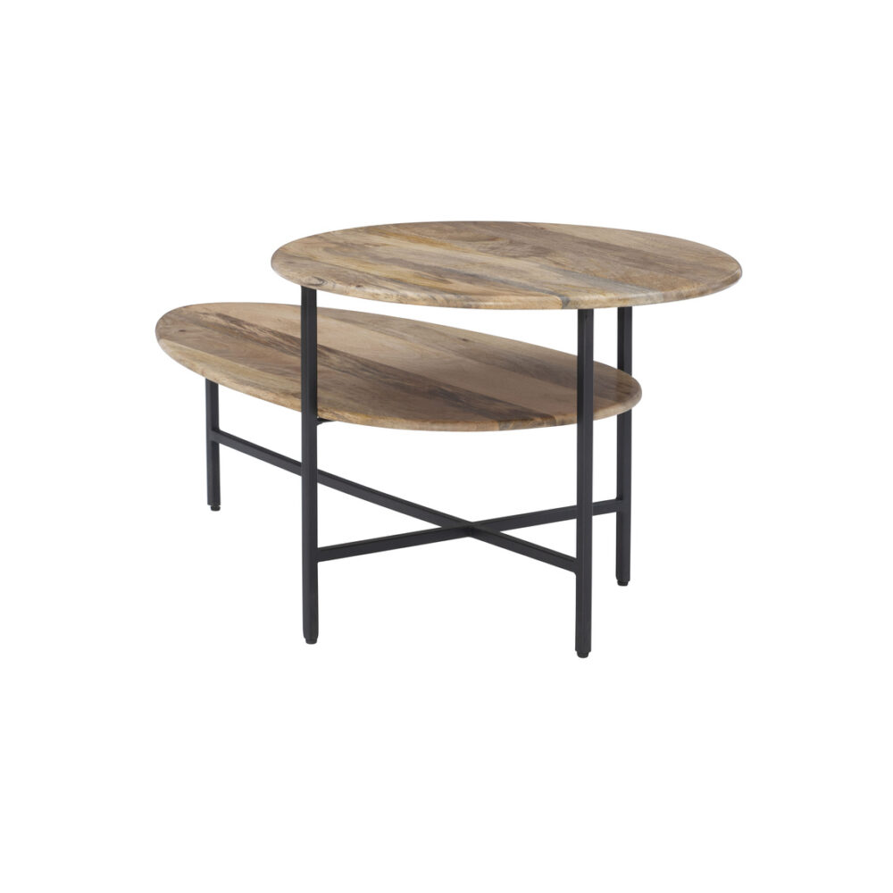 Cleo Nat Black Two Tiered Coffee Table - Image 2