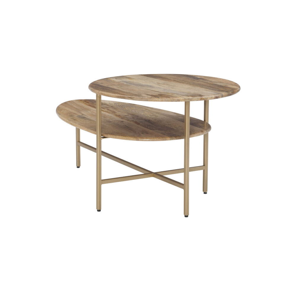Cleo Nat Gold Two Tiered Coffee Table - Image 2