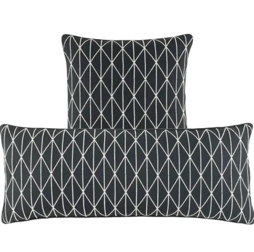 Adger Embroidered Granite Decorative Pillow Cover 16x40