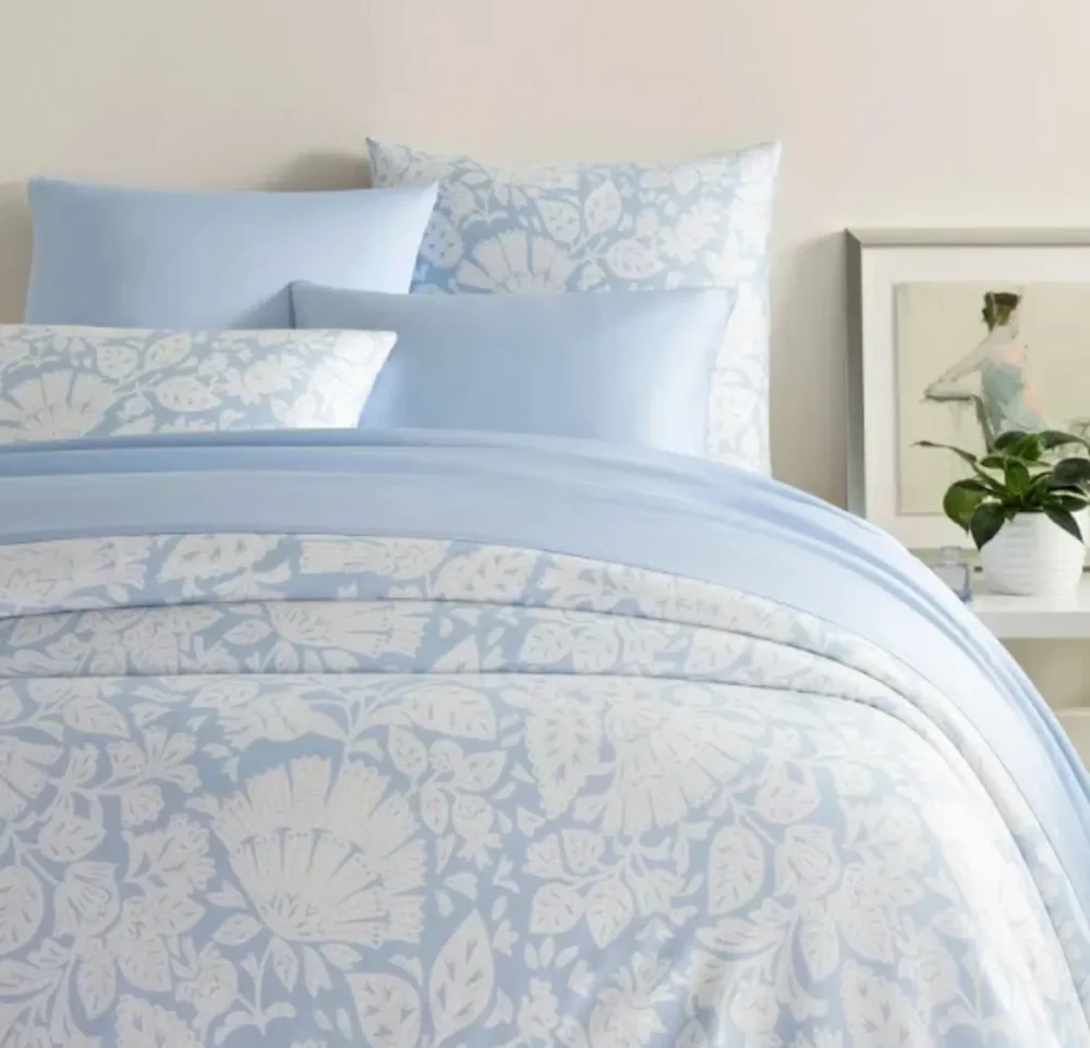 Freya Soft Blue Duvet Cover Full/Queen