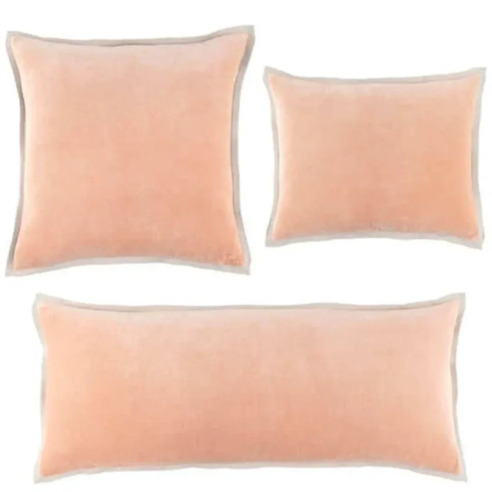 Gehry Velvet/Linen Nude Decorative Pillow Lumbar
