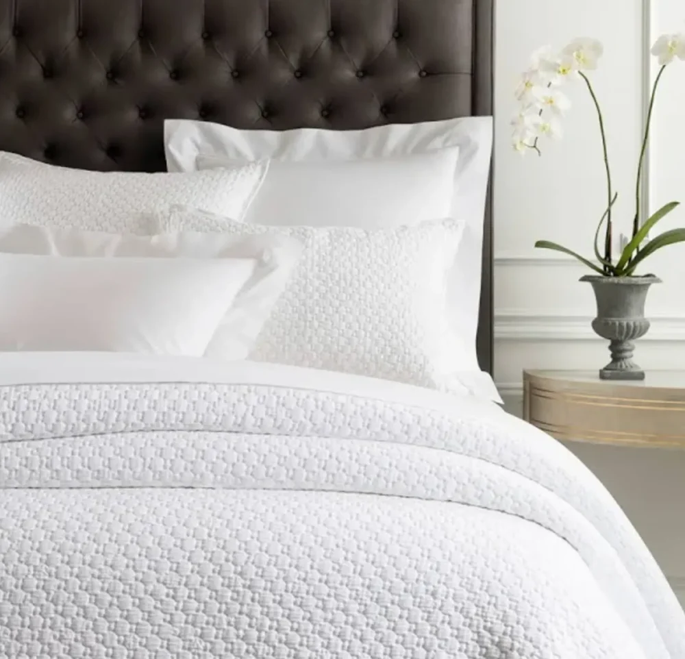 Lodi White Matelasse Coverlet Queen