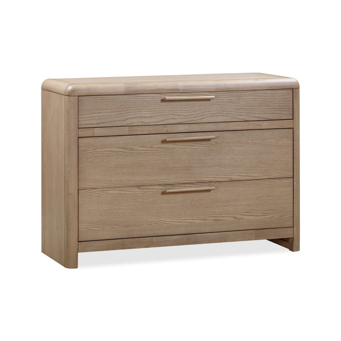Furano Three Drawer Ash Wood Bachelor Chest In Ginger - Image 2