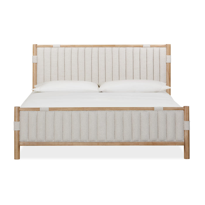 Furano Upholstered Queen Panel Bed In Ginger And Brun Boucle - Image 2