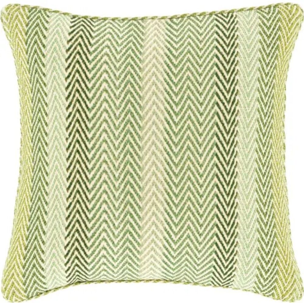 Nip Tuk Linen Green/Ivory Decorative Pillow Square