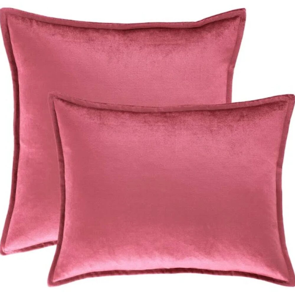 Panne Velvet Berry Decorative Pillow Lumbar
