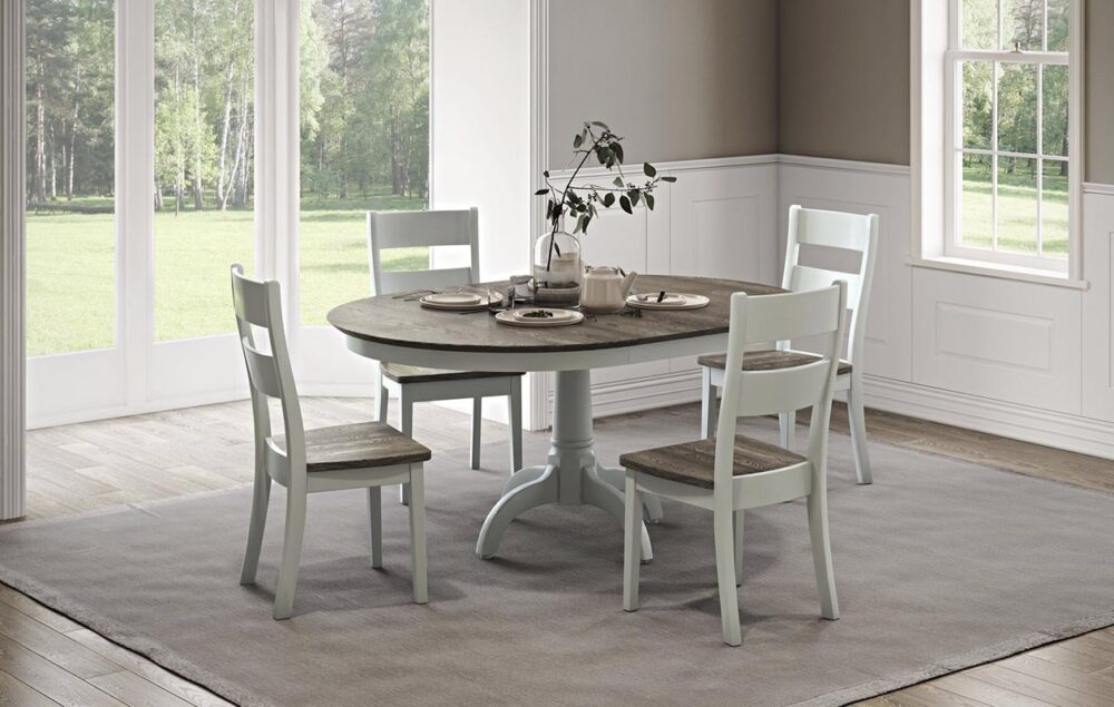 Square One 42R Pedestal Table- Solid QS - Image 2