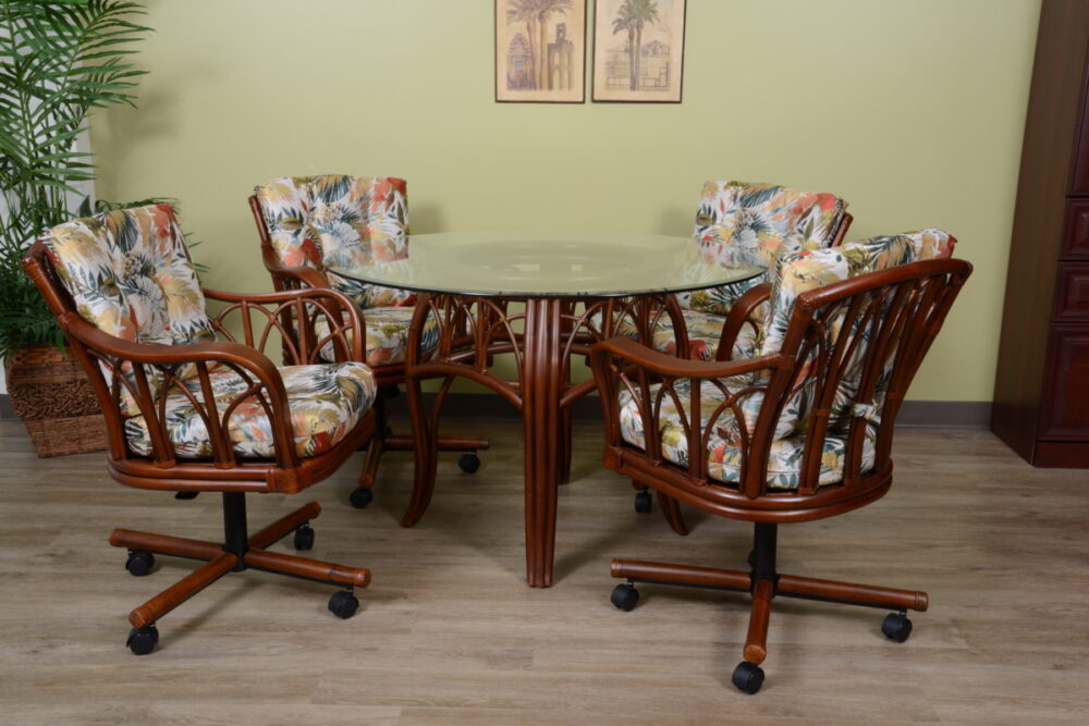 Cuba Tilt Swivel Caster Chair – Sienna Finish - Image 2