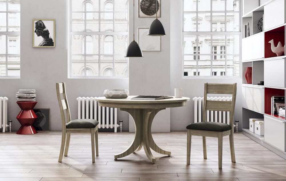 Square One 42R Pedestal Table- Solid QS - Image 3