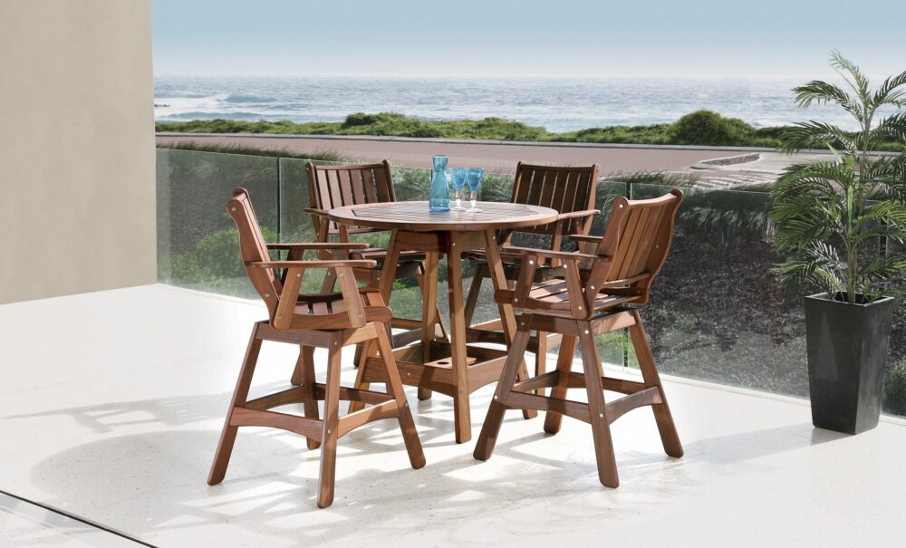 Heritage IPE Capri 41" Round Hi Dining Table - Image 2