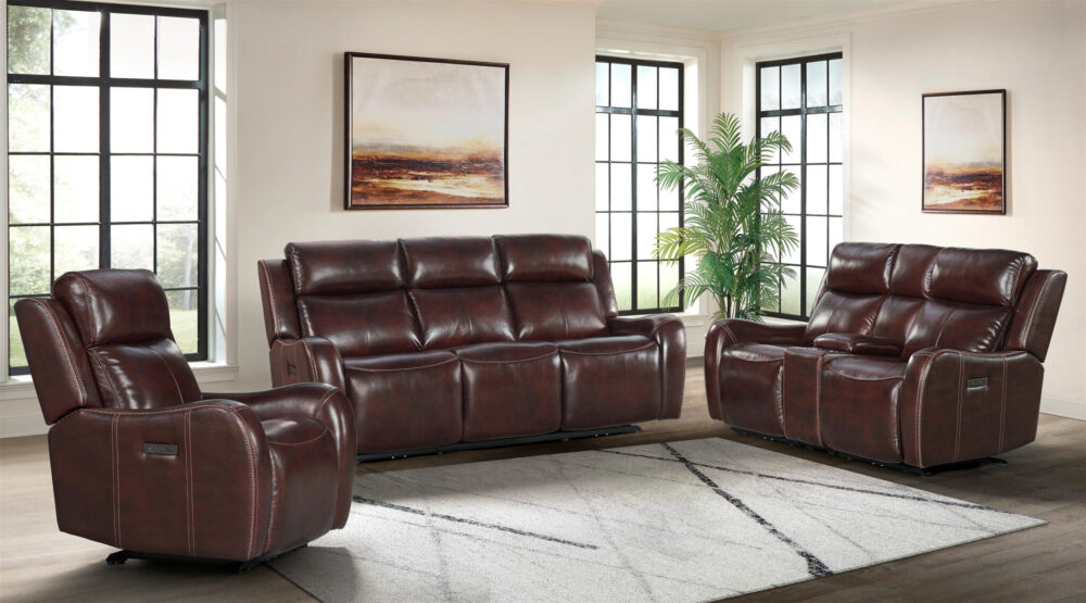Wainwright Dual-Power Loveseat Reddish Brown - Image 2