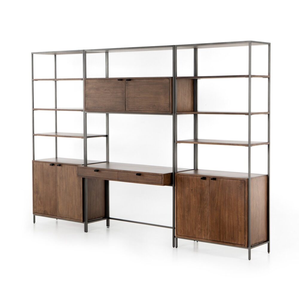 Trey Modular Wall Desk With 2 Bookcases - Image 2
