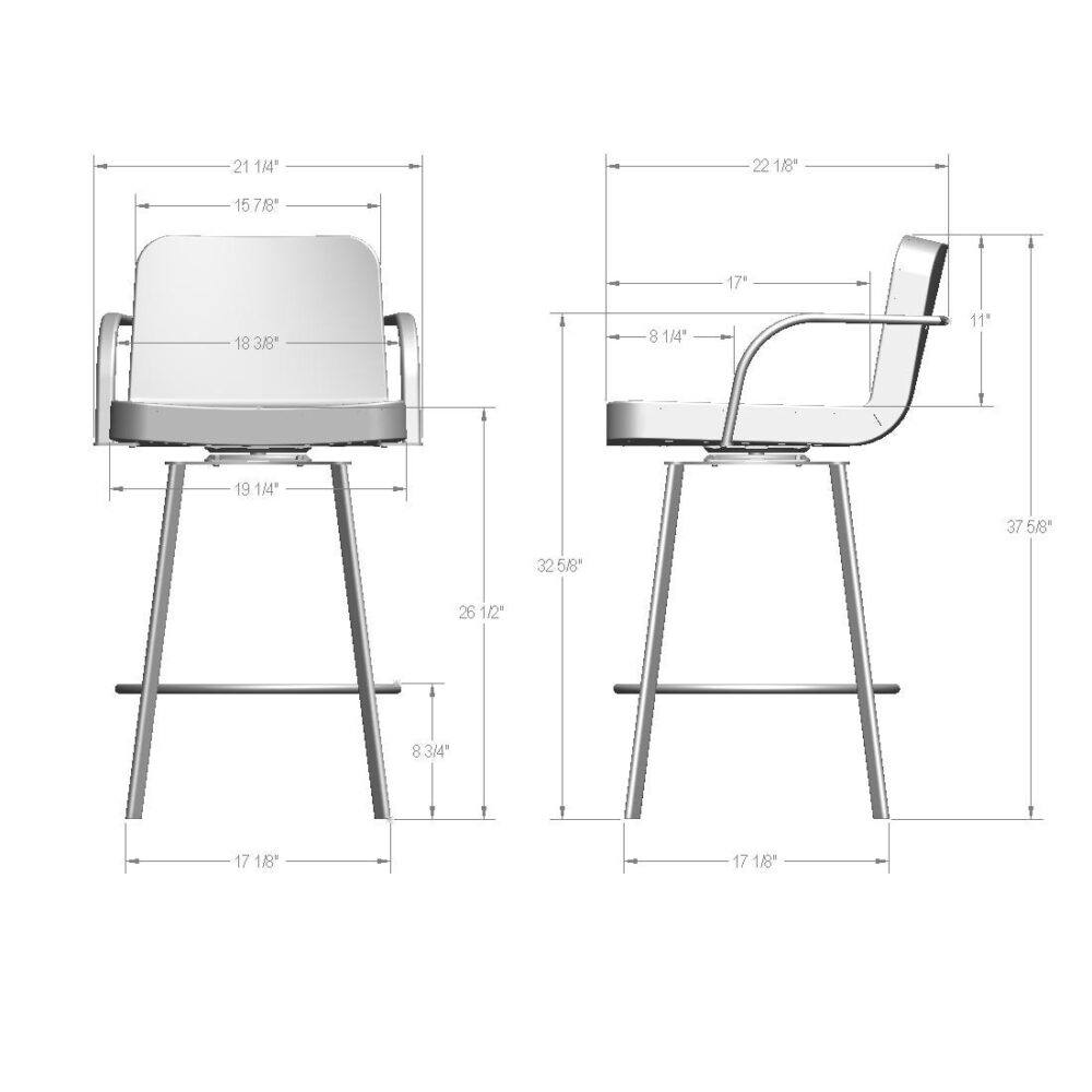 Tricia Swivel Stool - Image 2