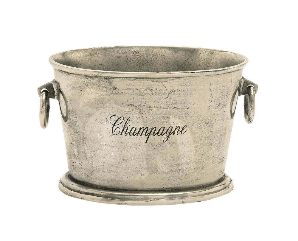 Silver Aluminum Metal Champagne Ice Bucket