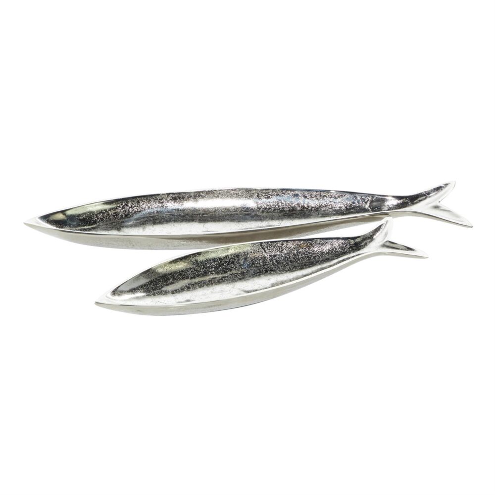 Silver Aluminum Metal Fish Tray