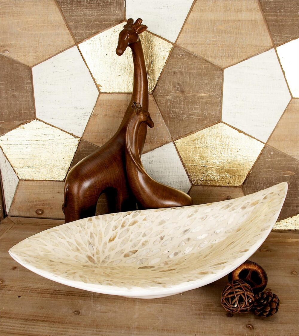 White Mother Of Pearl Shell Tray - Image 2