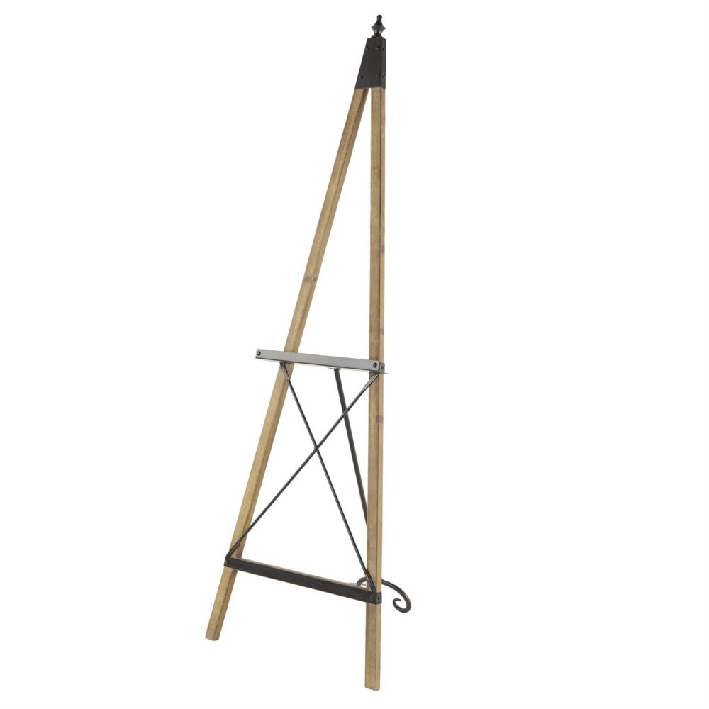 Light Brown Metal Large Free Standing Adjustable Display Stand Easel With Chain Support