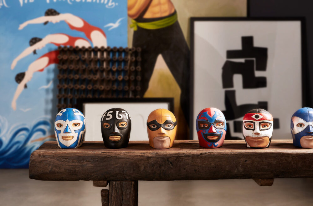 Lizmark Wrestler Head Coin Bank