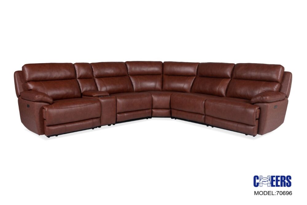 Madrid Brick 6pc Power Reclining Sectional