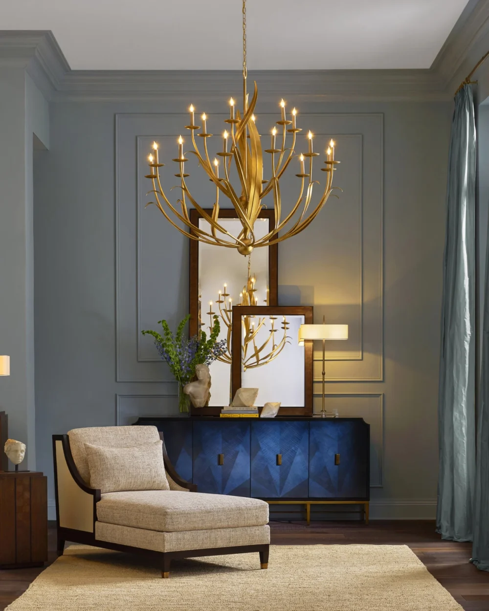 Menefee Large Gold Chandelier - Image 2